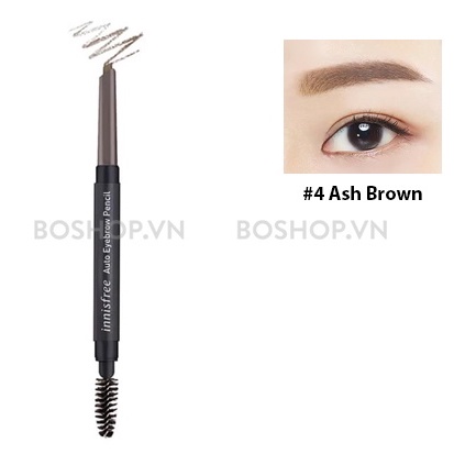 Chì Kẻ Mày Ngang Innisfree Auto Eyebrow Pencil [Hàng cắt seal để kiểm tra chất lượng sản phẩm]