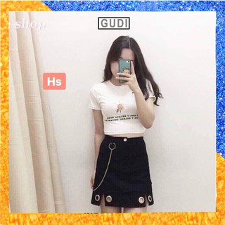 Áo crop top hoa cúc HSU0319