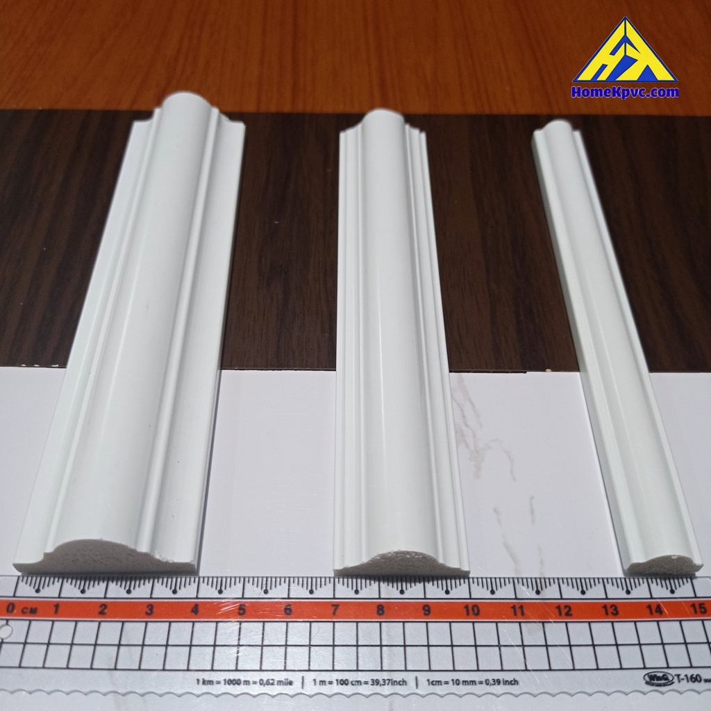 Phào Chỉ Nhựa PS Trang Trí Tường Bản 1,5cm Màu Trắng Trơn