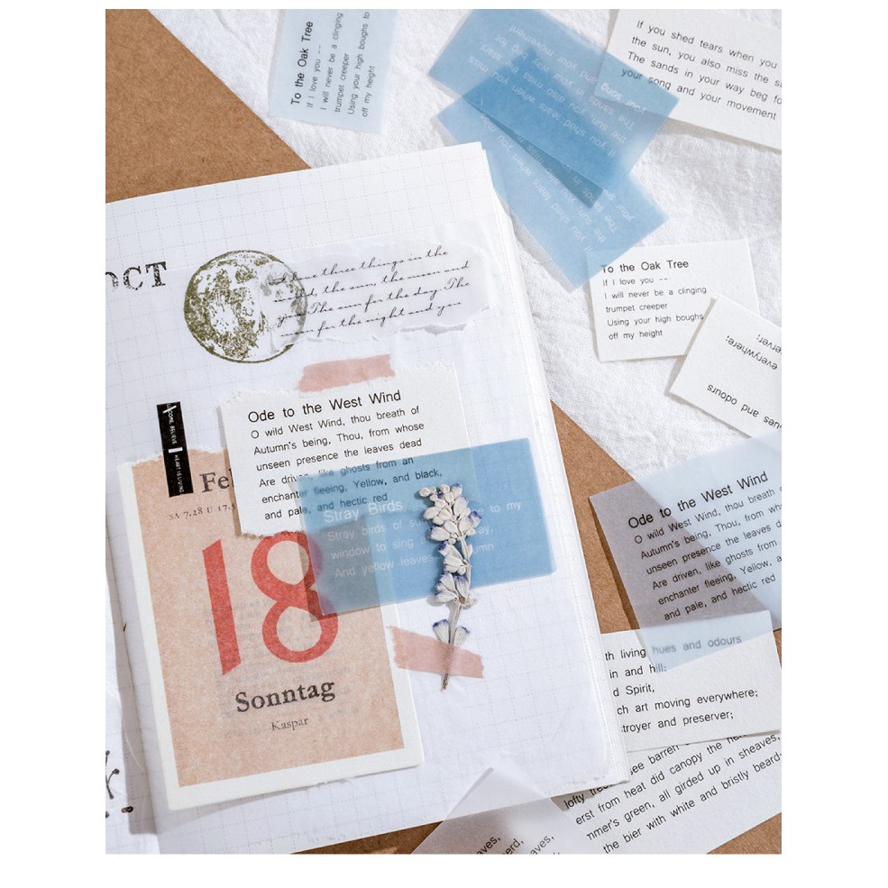 Set nhãn dán sticker thơ viết tay 60 tờ Tả Bí Lù Store