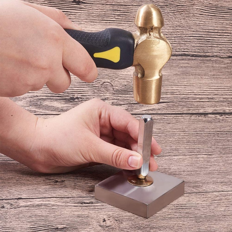 Búa Dập Dấu Hai Mặt Bằng Đồng Thau 1Lb Dùng Làm Trang Sức Nghệ Thuật DIY