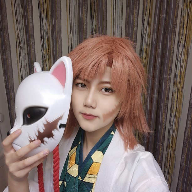 Mặt nạ mask cosplay Tanjiro Sabito Makomo Kimetsu no Yaiba demon slayer