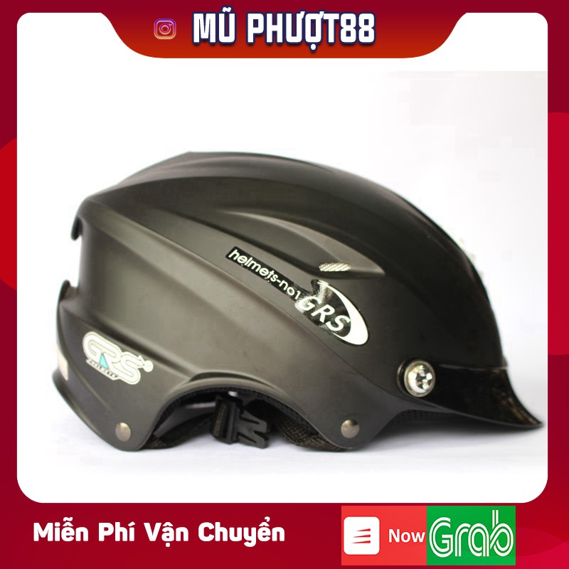 Mũ bảo hiểm nửa đầu lưỡi trai GRS A760 (nhiều màu) clip thật