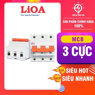 Cầu dao tự động, aptomat, cb, 3 pha, 3 cực lioa, dòng cắt 4.5ka, chịu tải 6a, 25a, 32a, 40a, 50a, 63a, 75a, 100a
