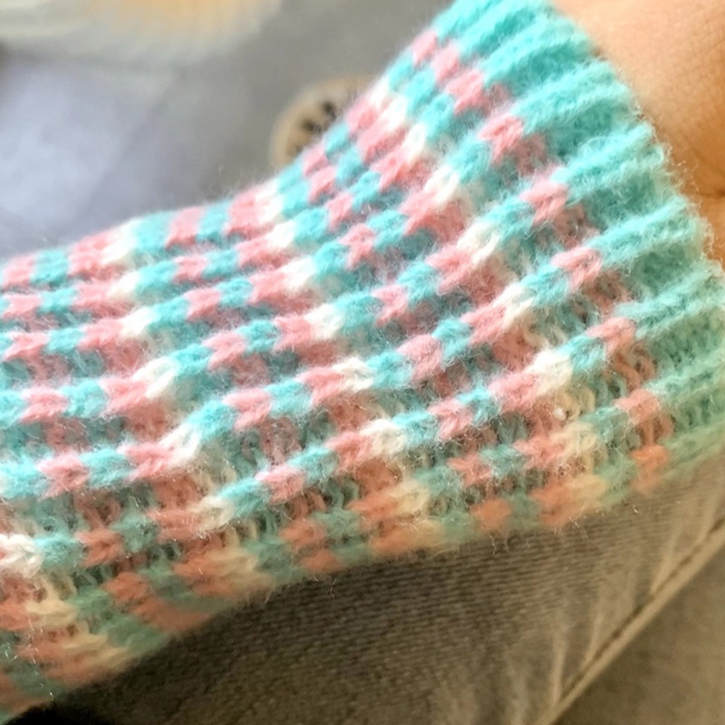 Xiangbao Áo Khoác Cardigan Dệt Kim Ngắn Cài Nút Xuống Tay Dài Hình Trái Tim Nhiều Màu Sắc Lưng Thun C