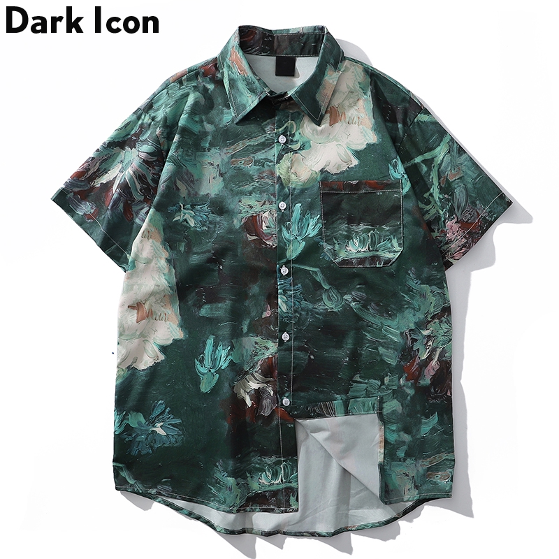 Áo Sơ Mi Ngắn Tay In Họa Tiết Phong Cách Năng Động Dành Cho Nam