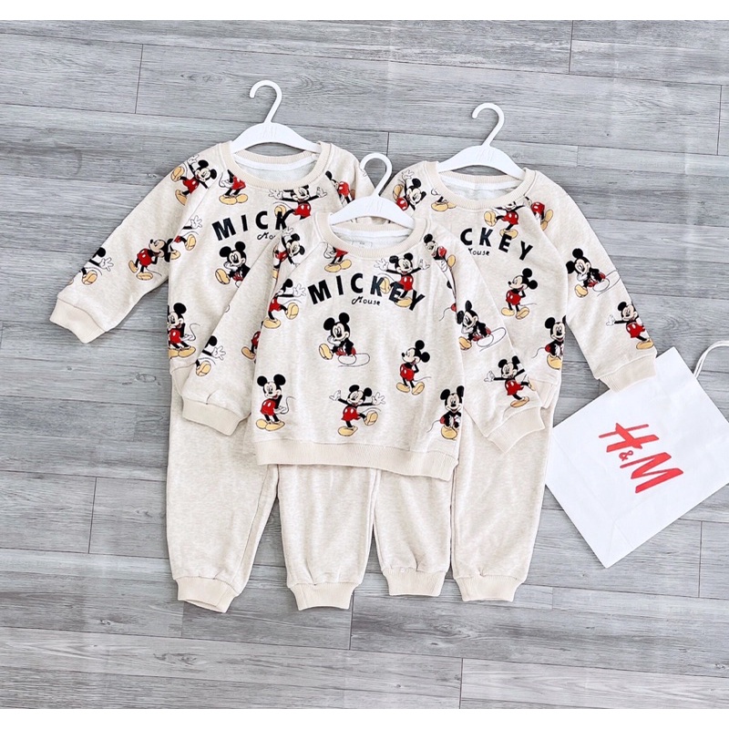 Bộ Nỉ Bo Chun Bé Trai Size 18M-6Y