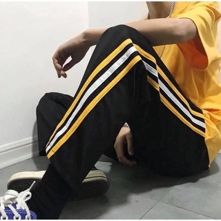 Quần ĐEN 3 SỌC VÀNG Nam Nữ Unisex 1hitshop