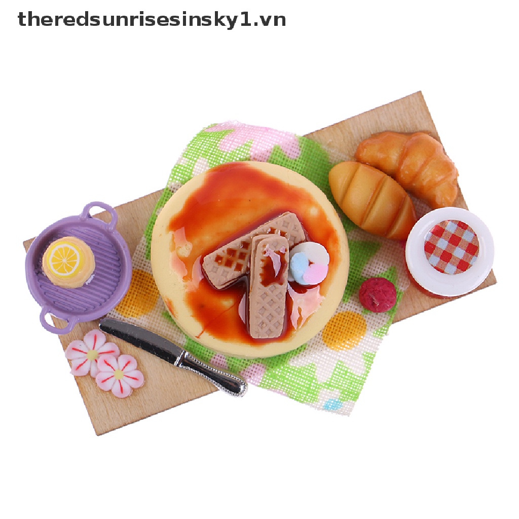 1 mô hình bánh phô mai tỉ lệ 1:12 trang trí nhà búp bê