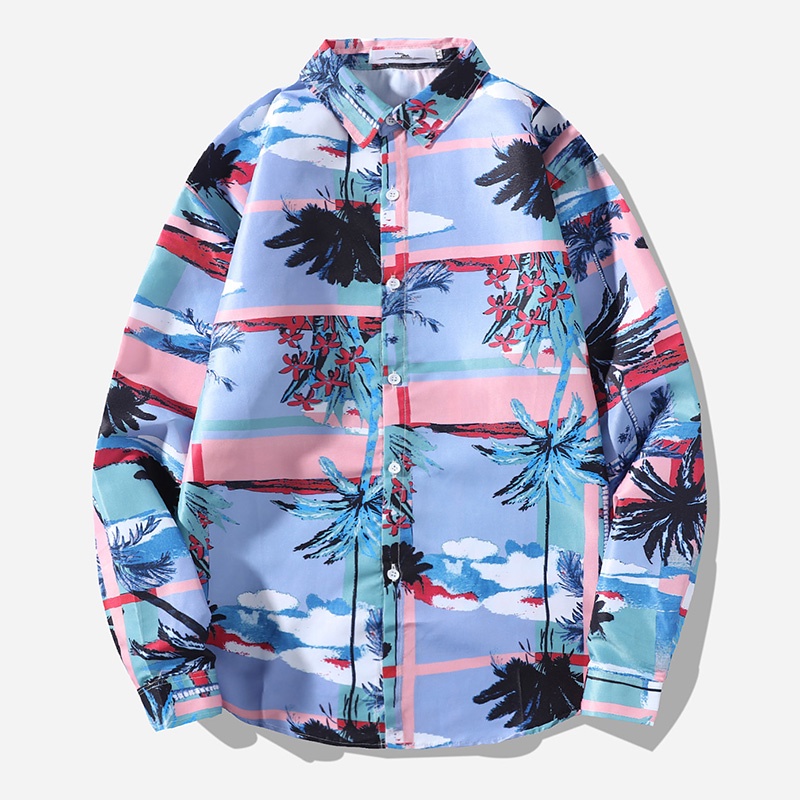 Áo sơ mi tay dài phong cách Hàn Quốc thời trang cho cặp đôi 10 mẫu tùy chọn 【M-3XL】