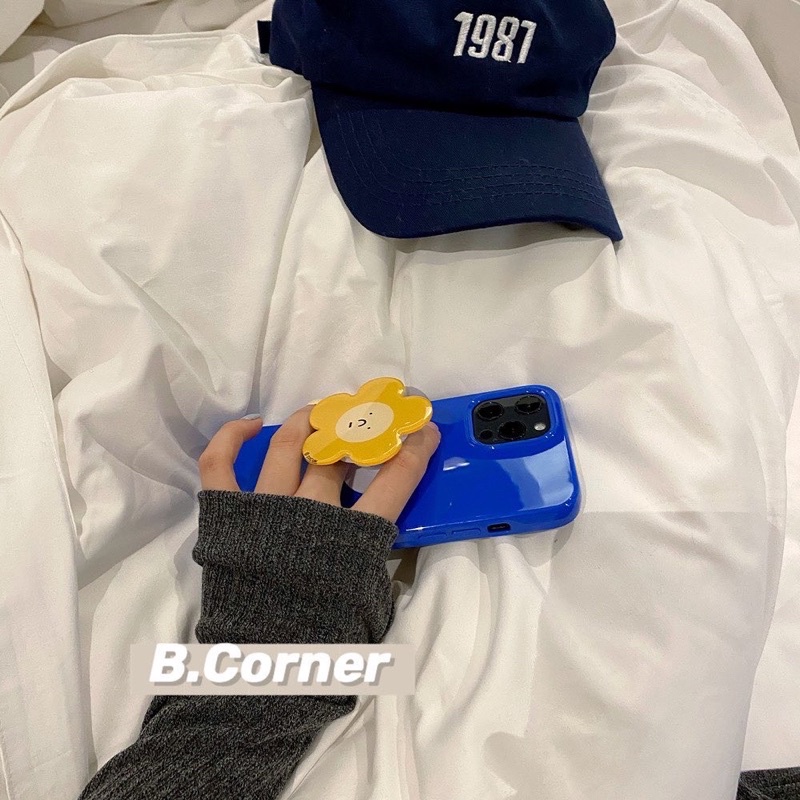 Ốp Điện Thoại Xanh Kèm Chống Hoa - CAS2232