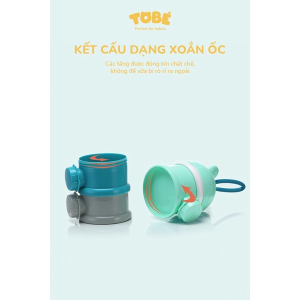 Hộp chia sữa ba tầng Ricard chính hãng ToBé tiện lợi cho mẹ, an toàn cho bé