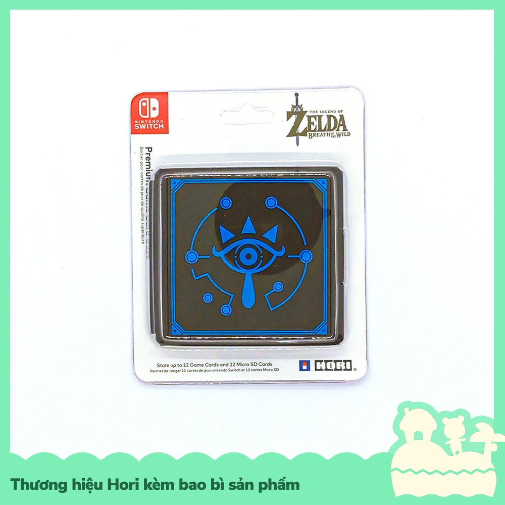 [Sẵn VN - NowShip] Hori Phụ Kiện Hộp Băng Thẻ Game Di Động 12 Khoang Cho Nintendo Switch, Switch Lite Zelda