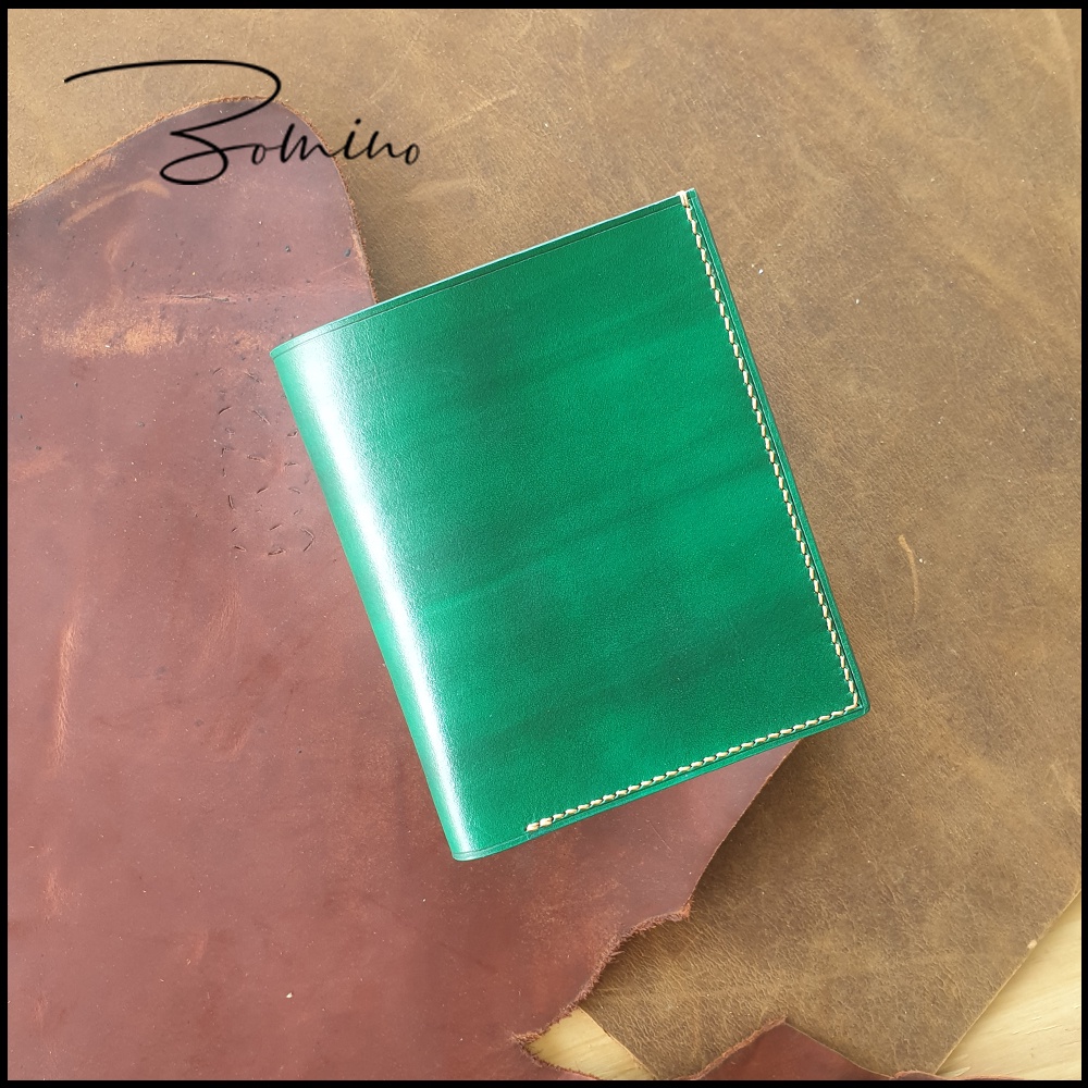 Ví da nam màu xanh lá cây dáng đứng chất liệu da bò thật mã VZM02