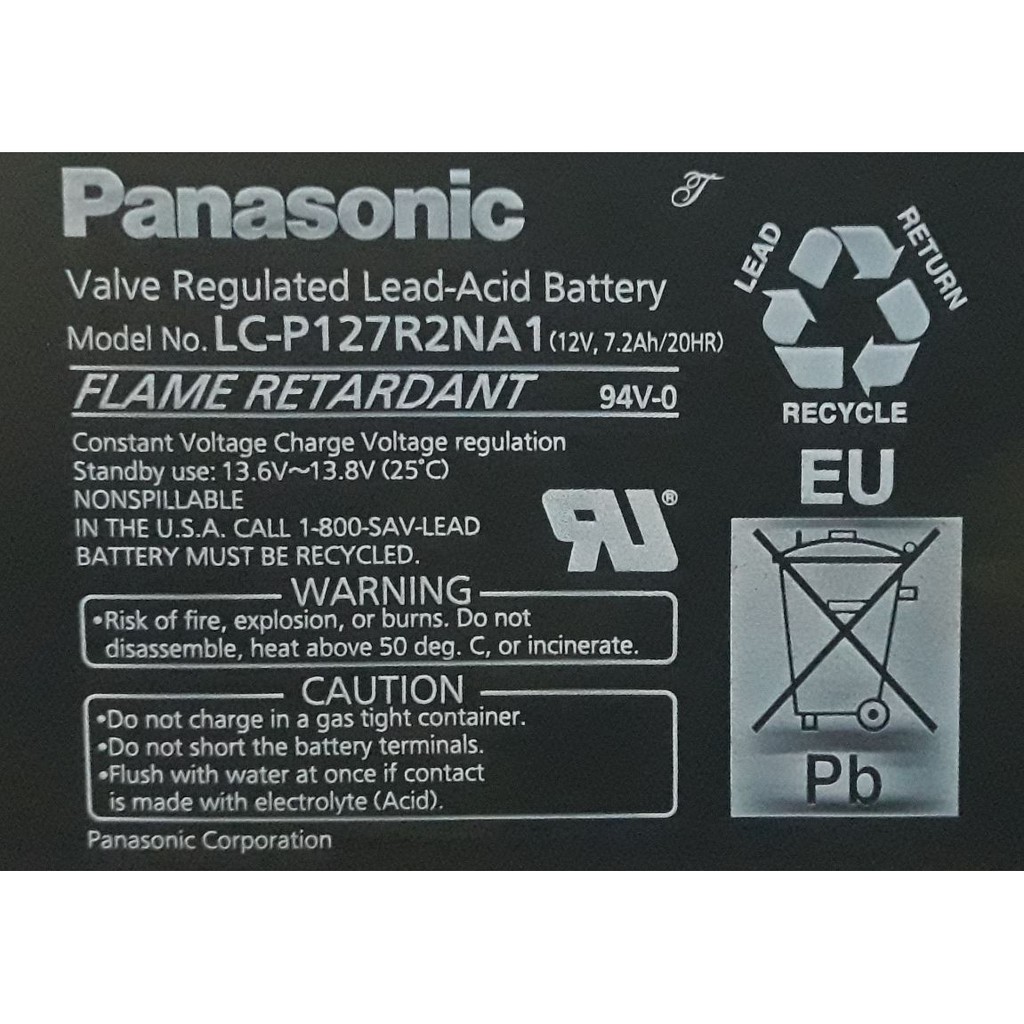 Bình điện Panasonic _ắc quy 12V_7.2Ah