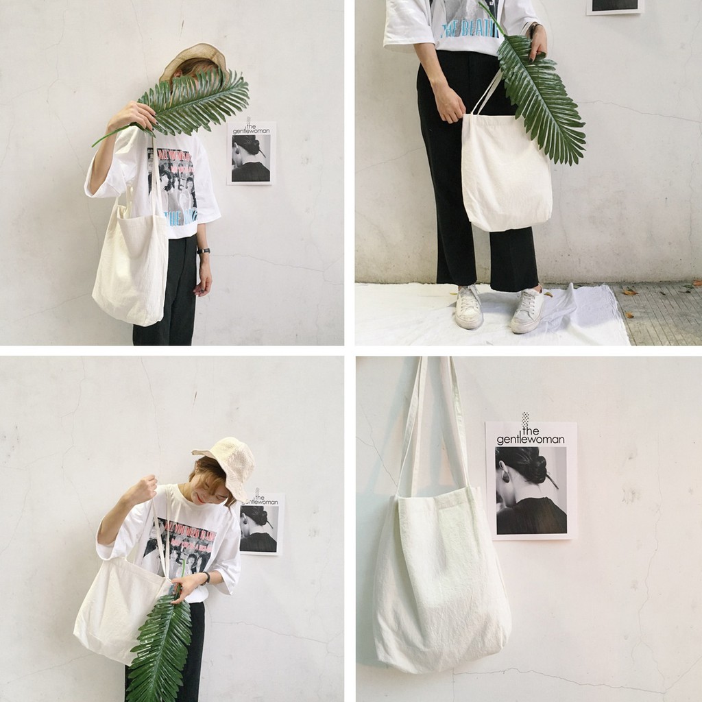 Túi Vải Tote Cỡ Lớn Dáng Xô Vải Cotton 2 Lớp M698