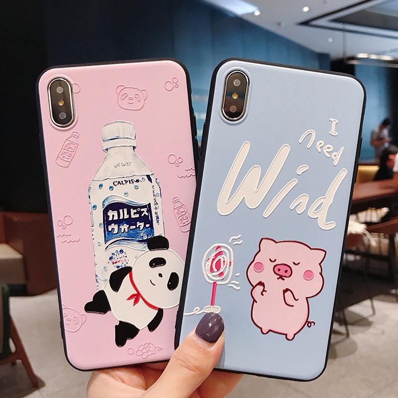 Samsung Galaxy S22 S21 Plus A02 M02 A03 Note 8 9 10 20 Plus Note 10 Lite J7 J5 J2 Prime J2 J3 J5 J7 Pro J7 Plus C9 Pro J4 J6 J8 Plus 2018 Pink Cartoon Lovely Pig Bear Soft TPU Phone Case Back Cover