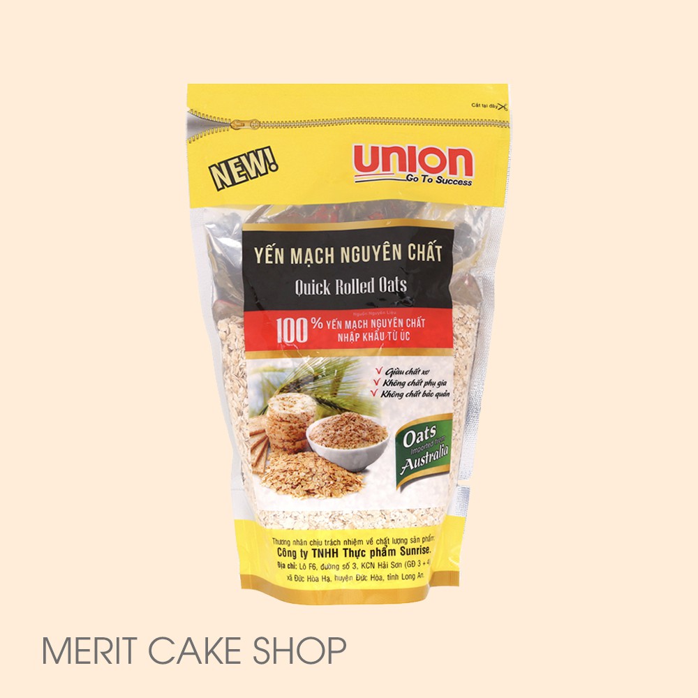 Yến mạch nguyên chất cán dẹt Union Quick Rolled Oats bịch 400g