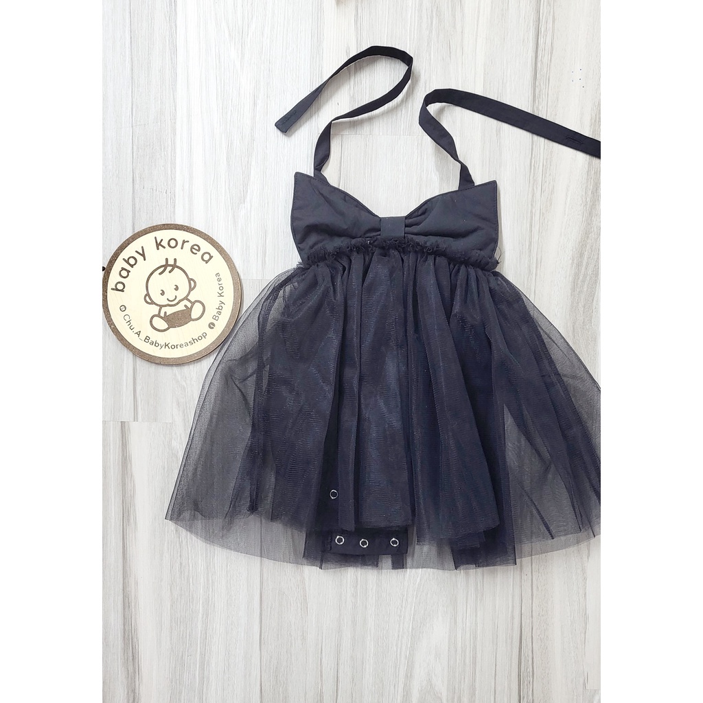 Suit váy nơ hai dây ren xoè bồng bềnh FromJ Hàn Quốc xinh yêu cho bé gái made in Korea thời trang trẻ em BABYKOREA