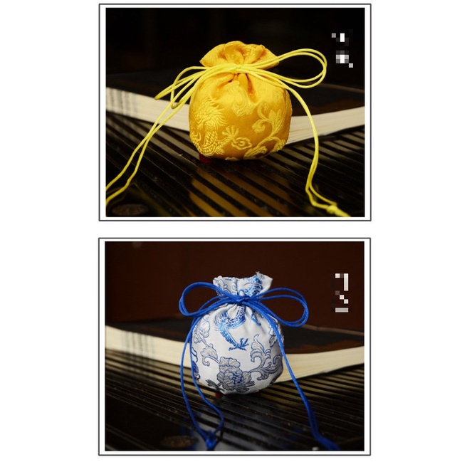 Túi gấm ĐEO CỔ trang trí họa tiết đựng omamori may mắn bình an