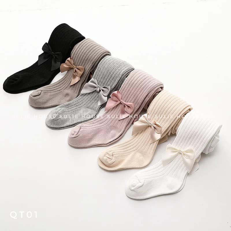Quần tất len đính nơ cạnh - QT01