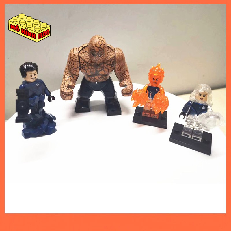 Đồ chơi lắp ráp lego giá rẻ mô hình minifigues bộ tứ siêu đẳng Fantastic four (trọn bộ 4 nhân vật)