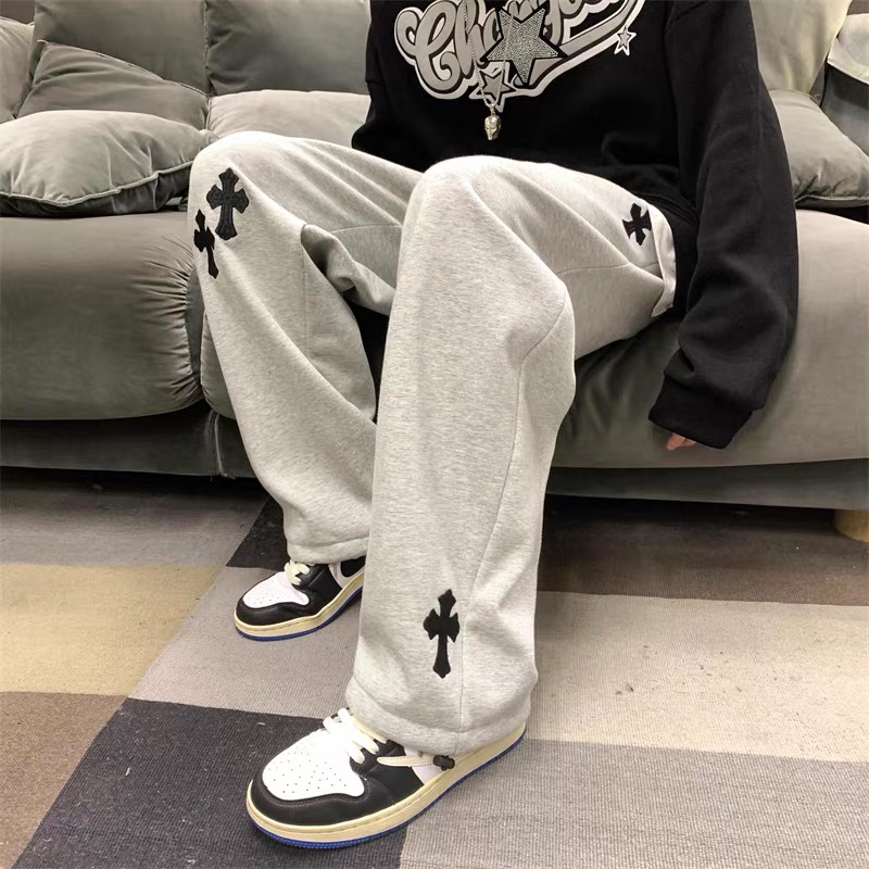 Quần dài ống rộng phong cách Âu Mỹ thời trang thu đông mới năm 2022 cho nam