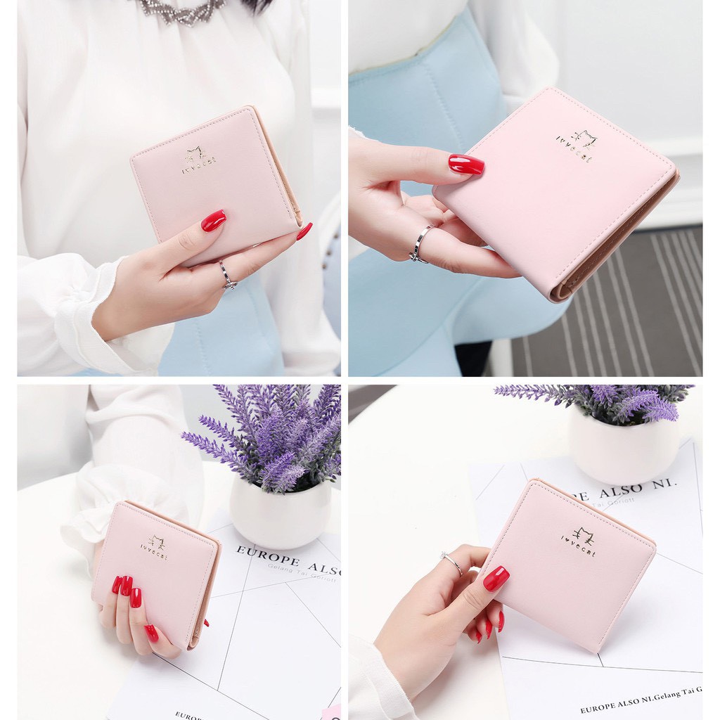 Ví bóp da nữ mini cầm tay nhỏ gọn họa tiết thú cưng VN30 | BigBuy360 - bigbuy360.vn