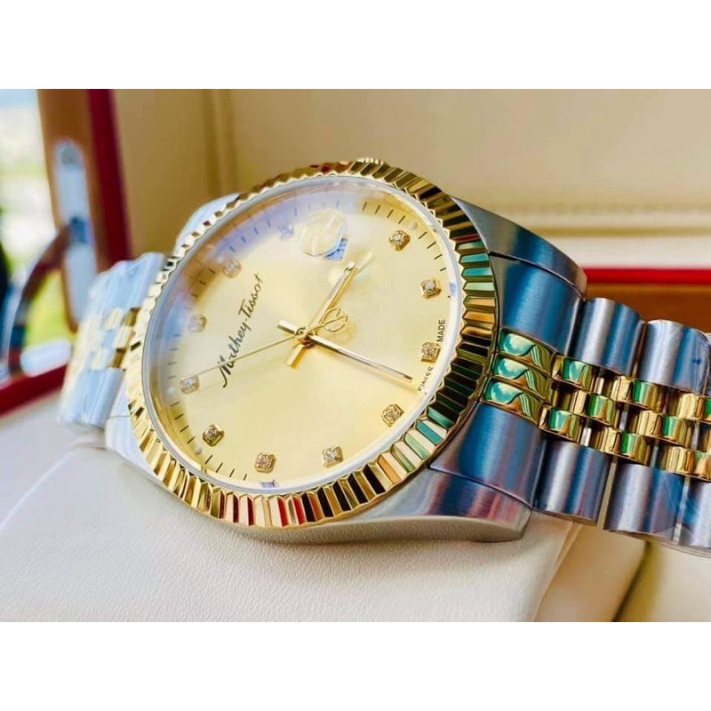 ĐỒNG HỒ NAM CHÍNH HÃNG MATHEY TISSOT H710BDI Rolly II Crystal Gold Dial
