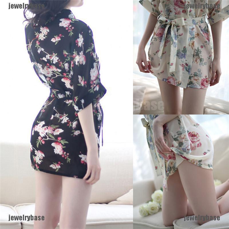 Áo choàng ngủ nữ in hoa chất liệu Chiffon | BigBuy360 - bigbuy360.vn