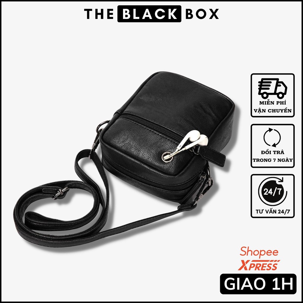 Túi Đeo Chéo Nam Nữ Unisex Mini Bag Da Mềm Mịn Cao Cấp Tiện Lợi - Túi Đeo Vai - The Black Box | BigBuy360 - bigbuy360.vn