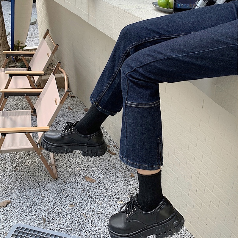 Quần jean 46320 ống đứng lưng cao thời trang cho nữ