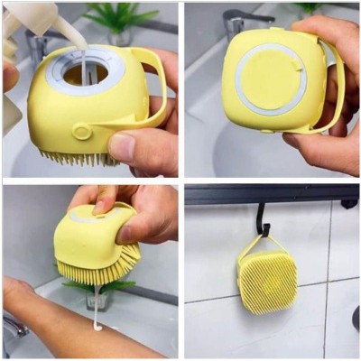 Cái mới Bàn chải tắm silicon tạo bọt mềm mại, gội đầu, tẩy da chết, massage cơ thể, phù hợp cho bé yêu