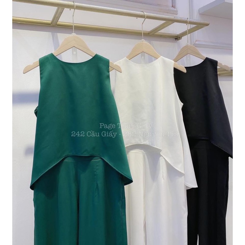 SNU243 - SET NỮ ÁO YẾM LỤA MIX QUẦN ỐNG SỚ | BigBuy360 - bigbuy360.vn