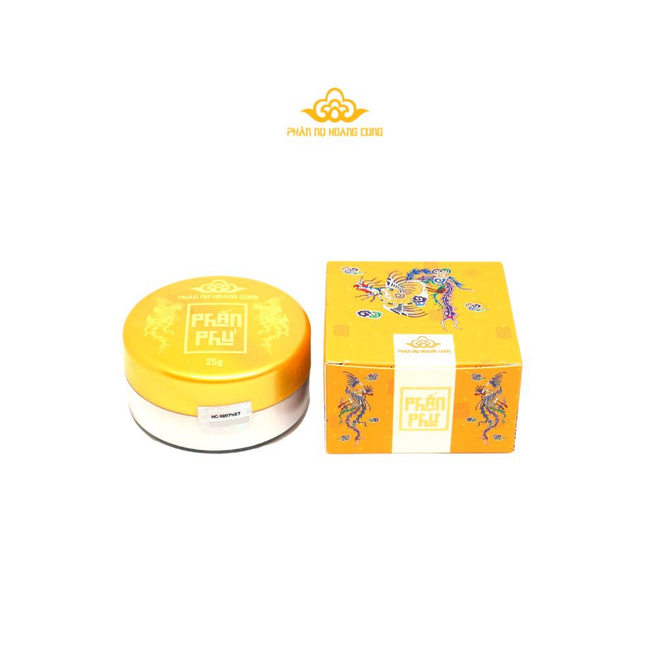 Phấn phủ Phấn Nụ Hoàng Cung màu trắng tinh chất ngọc trai 25gr /1 hộp