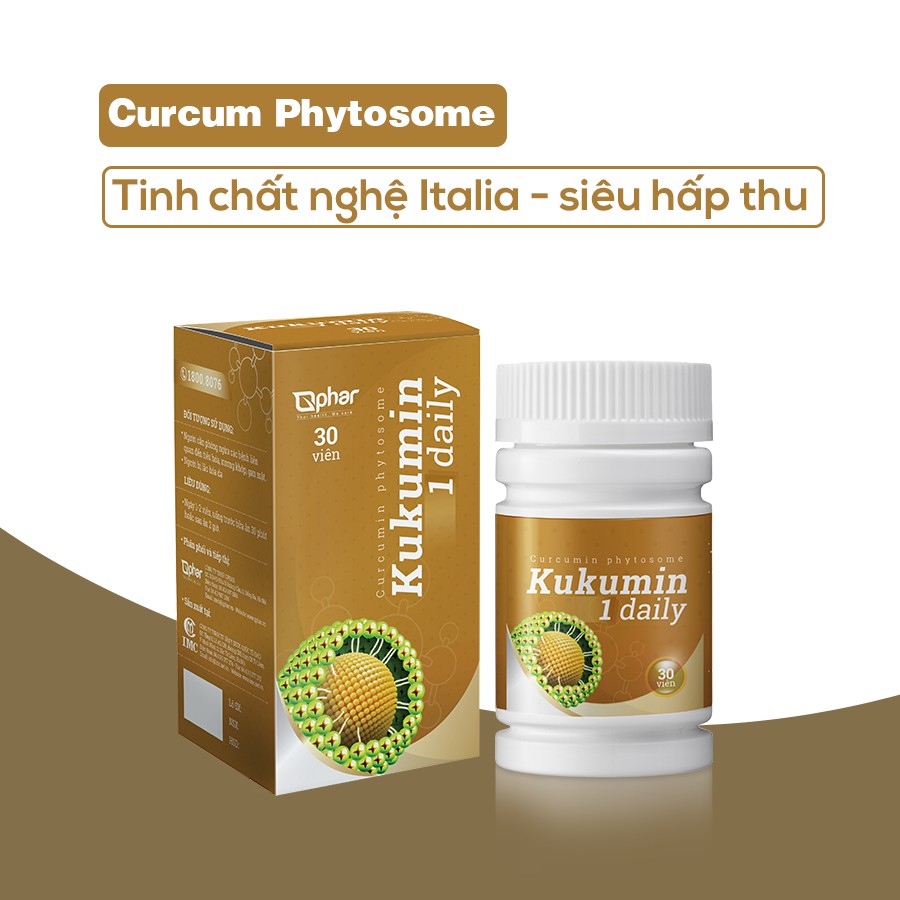 Tinh bột nghệ Itali -Curcumin Phytosome tối ưu hấp thu - 𝐊𝐮𝐤𝐮𝐦𝐢𝐧 𝟏 𝐃𝐚𝐢𝐥𝐲