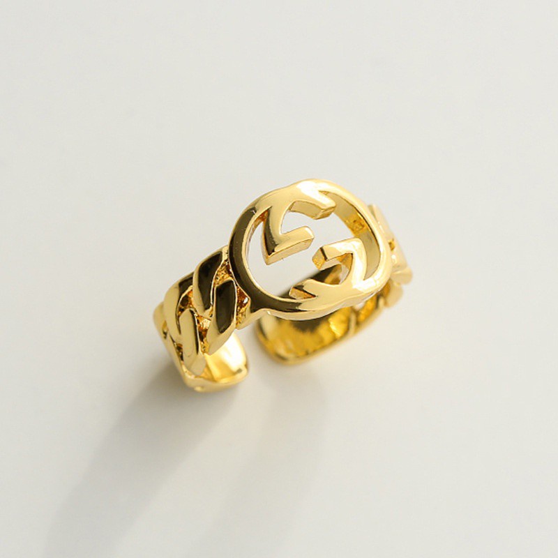 Nhẫn hở khắc chữ đơn giản sang trọng thời trang cho nữ