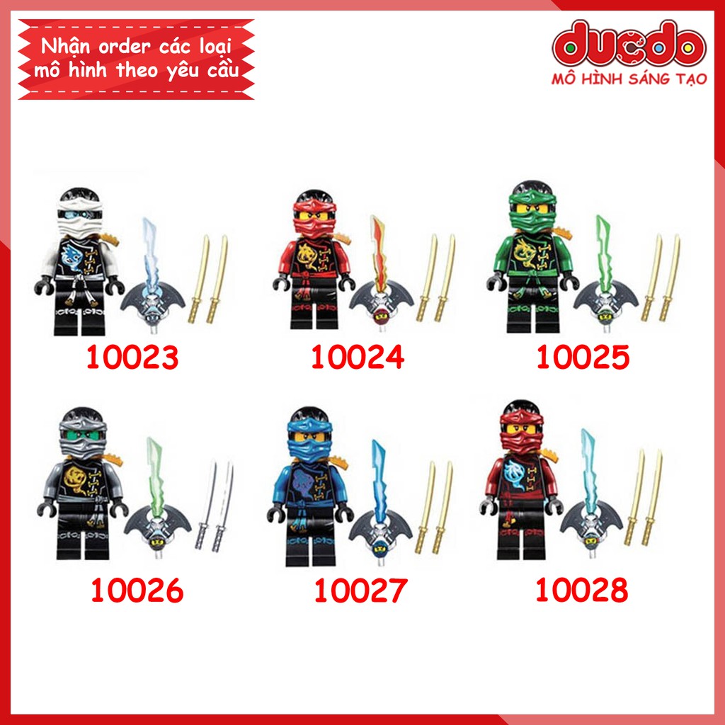 Minifigures các nhân vật Ninjago tuyệt đẹp - Đồ chơi Lắp ghép Xếp hình Mini Mô hình Ninja DECOOL 10023-10028