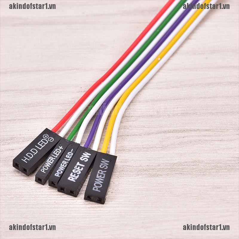 Dây Cáp Bo Mạch Chủ Atx Pc 2 Công Tắc On / Off / Reset Có Đèn Led 68cm | BigBuy360 - bigbuy360.vn