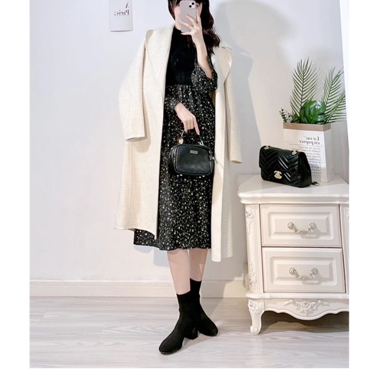 Váy len hoa vintage Vero moda