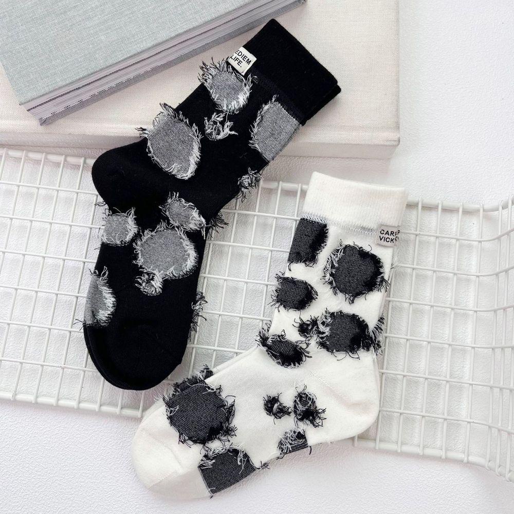 SOMEDAYZL Vớ Cổ Trung Phối Tua Rua Thoải Mái Thời Trang Nhật Bản Cho Nữ