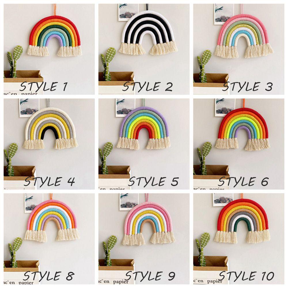 Phụ Kiện Cầu Vồng Handmade Phong Cách Boho Treo Trang Trí Phòng Cho Bé