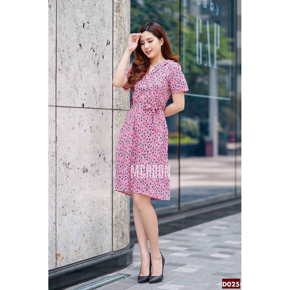 Đầm hoa cổ viền size M, L, XL giá 230K