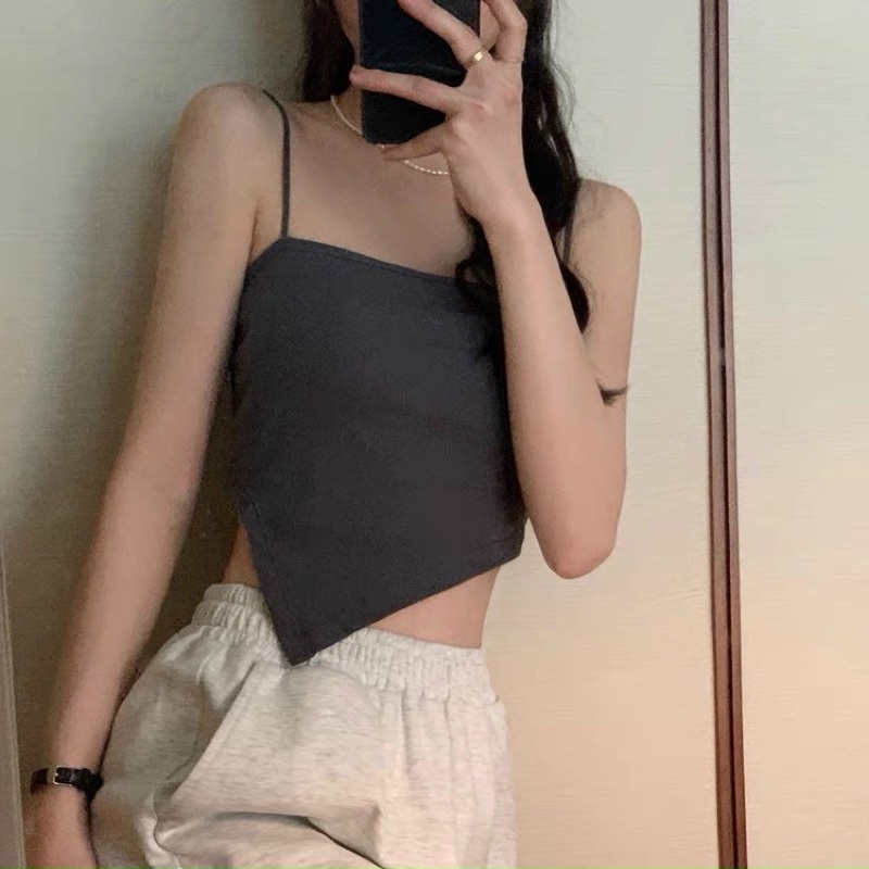 Áo bra yếm 2 dây cotton kèm mút ngực