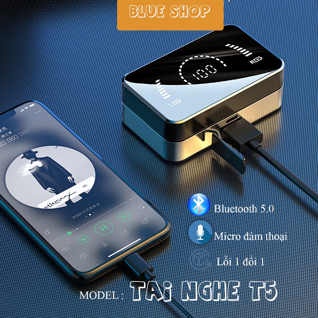 Tai nghe không dây Bluetooth MC BH315 màn hình Led hiển thị pin,tai nghe bluetotooth thể thao có gương Blueshop6688