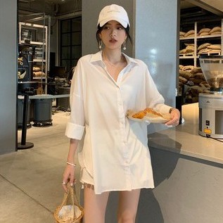 ÁO SOMI NỮ trắng mỏng OVERSIZE chất liệu COTTON siêu mềm mịn