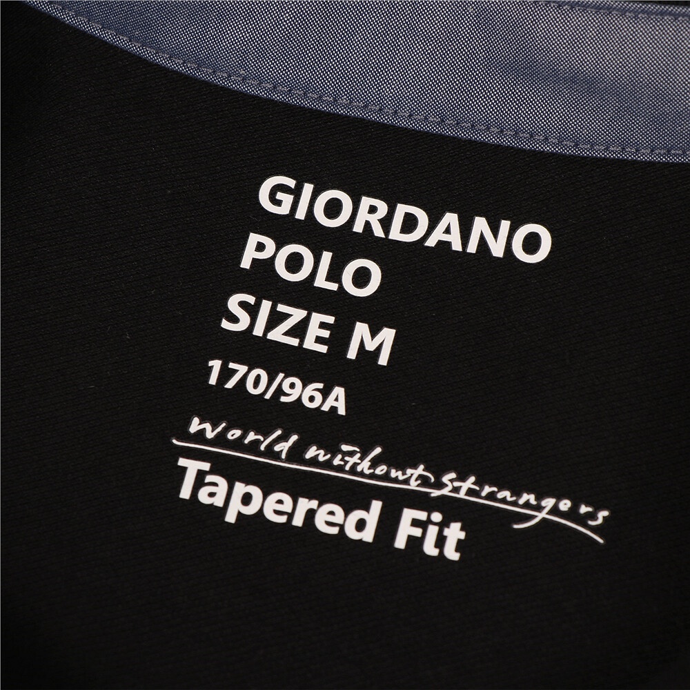 [MEMBER GIFT] Áo Thun Ngắn Tay Có Cổ Nam Giordano Màu Đen Size S 010192602401