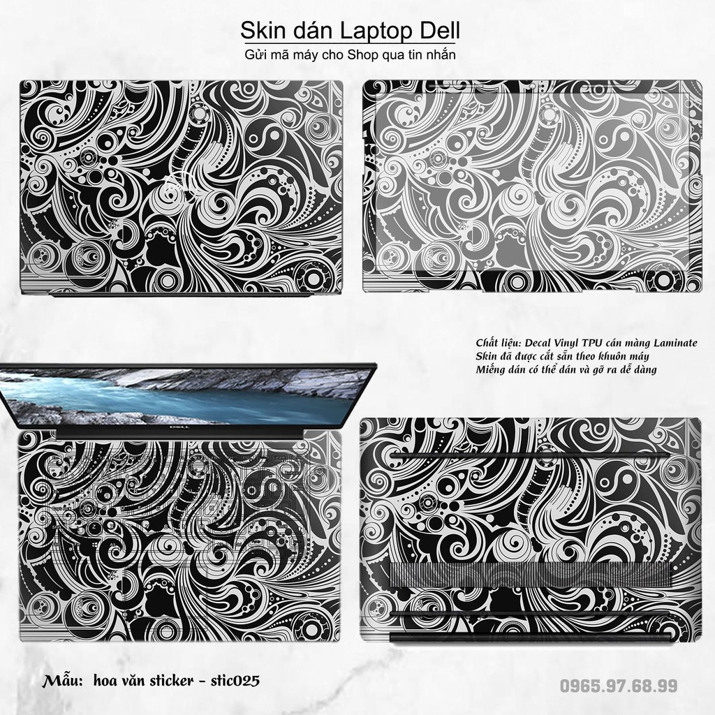 Skin dán Laptop Dell in hình Hoa văn sticker nhiều mẫu 5 (inbox mã máy cho Shop)