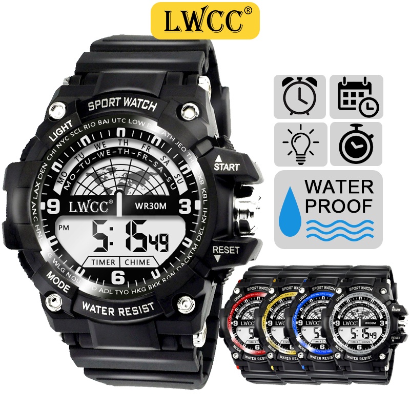 Đồng hồ điện tử LWCC W-34 đa năng chống nước thời trang tình nhân