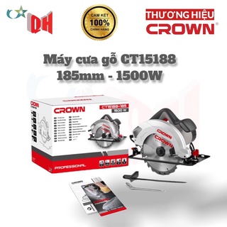 Máy cắt gỗ, cưa gỗ cầm tay 185mm - 1500w crown ct15188 - hàng chính hãng